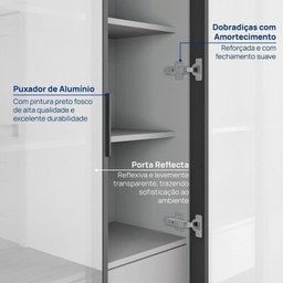 Cozinha Modulada 10 Peças 7 Aéreos 1 Balcão 1 Torre 1 Cristaleira Nara CabeCasa MadeiraMadeira - 17