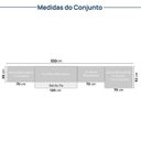 Ver imagem 7 de Cozinha Modulada 10 Peças 7 Aéreos 1 Balcão 1 Torre 1 Cristaleira Nara CabeCasa MadeiraOriginals