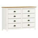Ver imagem 1 de Cômoda 8 Gavetas Topázio 9102bf Branco Freijó Finestra Branco Freijó