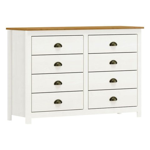 Cômoda 8 Gavetas Topázio 9102bf Branco Freijó Finestra Branco Freijó