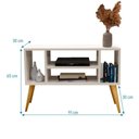 Ver imagem 3 de Rack Intense 4 Nichos P/ Tv 40 Polegadas Pés Retrô Sala/ Escritório