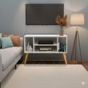 Ver imagem 4 de Rack Intense 4 Nichos P/ Tv 40 Polegadas Pés Retrô Sala/ Escritório
