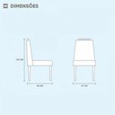 Ver imagem 3 de Par de Cadeiras Rubi em Madeira Maciça e Tecido Veludo Cinza Móveis Mix