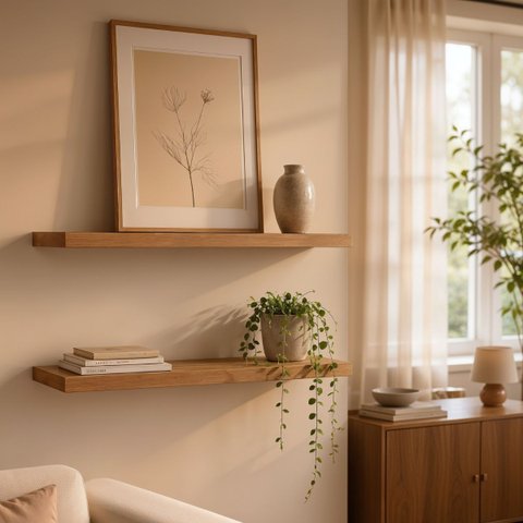 Kit de 2 Prateleiras 60cm MDF Freijó - On Móveis