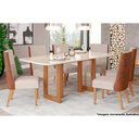 Ver mais imagens de Cadeira Sala de Jantar Anne Kit 6 Un Nature/courano/creme - Henn