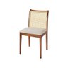Jogo 6 Cadeiras de Jantar Juliana Jequitibá Terra em Madeira Maciça Encosto Palha Linho Bege - 5