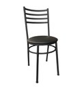 Ver imagem 2 de Conjunto 4 Cadeiras Jantar de Metal Preto e Assento Estofado Preto
