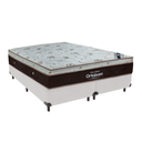 Ver imagem 1 de Cama Box Bipartido King Branco e Colchão Sleep King Molas Ensacadas Ortobom