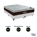 Ver imagem 3 de Cama Box Bipartido King Branco e Colchão Sleep King Molas Ensacadas Ortobom