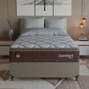 Ver imagem 6 de Cama Box Casal + Colchão Comfort Class Pillow Top 138x188 Marrom/suede Bege