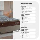Ver imagem 3 de Cama Box Casal + Colchão Comfort Class Pillow Top 138x188 Marrom/suede Bege