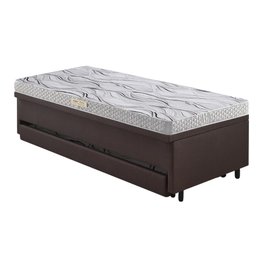 Bicama Box Baú 88x188 Corino Linho com Colchão de Espuma Ecoline D20 Ecoflex - 10