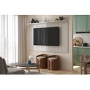 Ver imagem 3 de Rack com Painel Ripado Frisado para Sala de Estar Dallas Lukaliam:off White/jequitiba