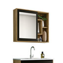 Ver imagem 2 de Armário Espelheira Banheiro Florença 79cm 1 Porta 1 Nicho