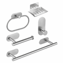 Ver imagem 1 de Kit Banheiro Acessórios Suporte Inox Autoadesivo com 5 Peças