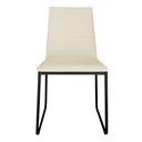 Ver imagem 2 de Kit 6 Cadeiras de Jantar Estofada Lille Base Preta Veludo Bege - Montanaris Decor