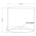 Ver mais imagens de Cúpula Abajur e Luminária Cilíndrica Vivare Cp-7014 Ø35x21cm - Bocal Nacional Roxo