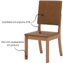 Ver imagem 3 de Kit 4 Cadeiras de Jantar Estofadas Milla Plus - Nature / Corano Caramelo
