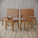 Ver imagem 1 de Kit 4 Cadeiras de Jantar Estofadas Milla Plus - Nature / Corano Caramelo