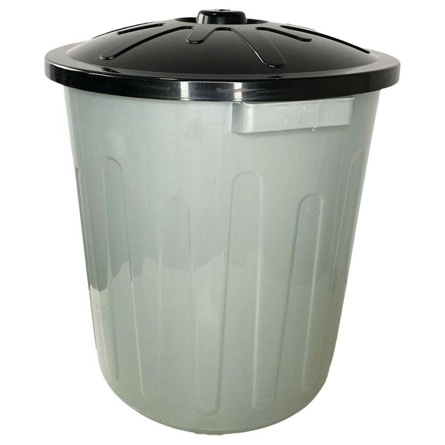 Lixeira Plástica Redonda com Tampa e Alça 30l Cinza Arqplast - 3