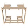Estante Organizador Roupas 2 Prateleiras Madeira Pinus Technox Marron - 3
