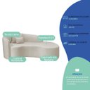 Ver imagem 4 de Kit Recamier Curvo Sala de Estar Inglaterra 200cm Lado Direito e Poltrona Orgânica Luxo Amore Linho