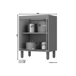 Bancada Ilha Cozinha Balcão Gourmet Connect C/ 2 Portas e 3 Gavetas 145cm Duna/cristal - Henn - 2