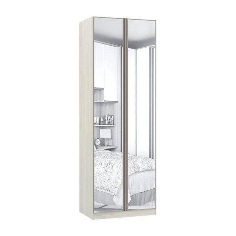 Guarda-roupa 2 Portas Com Espelho 80cm Legno Crema