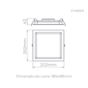 Ver imagem 3 de Painel Luminária de Embutir Led Deep Recuada 18w 3000k - Stella Sth8903br/30