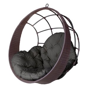Cadeira Balanço Ninho Suspenso de Fibra com Almofada Impermeável