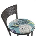 Ver imagem 4 de Kit Com 8 Banquetas Altas Forts Fibra Uv Bancada, área Goumert, Bar, Piscina, Balcão, Floral Azul