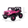 Carro Elétrico Infantil Jipe Off-road Rosa 12v com Controle Remoto Zippy - 6