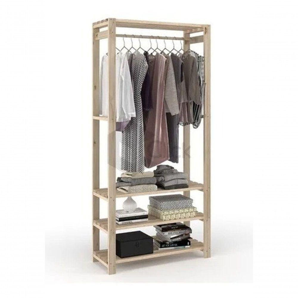 Conjunto De Arara De Madeira Para Apoio De Area De Serviço Para Armazenamento - 1