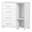 Ver imagem 5 de Cômoda Infantil para Quarto 80cm 4 Gavetas Princesa Rosa Z53 - Mpozenato