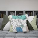 Ver imagem 6 de Kit Capas Almofadas Decorativas Folhas 6 45x45 - ID Decor