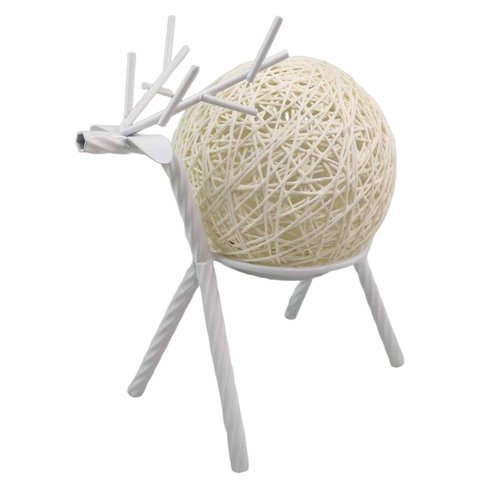 Luminaria Abajur Mesa Rena Veado Cervo Decoraçao Natal Quarto Sala Escritorio Casa Recepçao Loja Hot