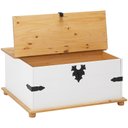 Ver imagem 4 de Mesa Centro Madeira 5 Gavetas Rústico Branco Idimex