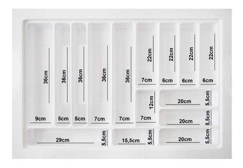 Organizador de Gavetas/Talher Cinza até 78x53cm OG-129 - 3
