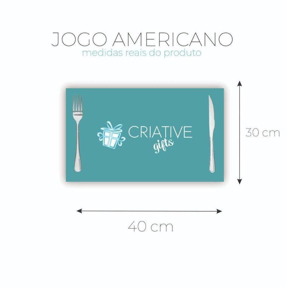Jogo Americano 4 Un Retangular Neoprene Friends Monograma - 2