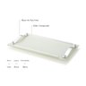 Bandeja Decorativa Vidro Branco e Inox 30x45cm F. Collection - 3