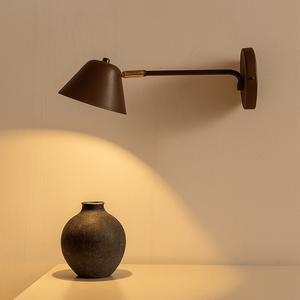 Luminária de Parede Arandela Articulada Bak Marrom Cortem