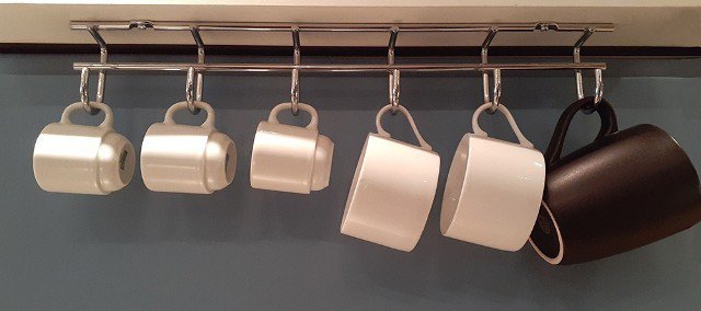 Porta Xicaras Superior 420x75x45mm Branco Aramados Masutti - 2