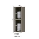 Ver imagem 2 de Armário Aéreo de Cozinha Nicho 20 Cm Évelin