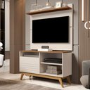 Ver imagem 2 de Rack com Painel para TV até 40" Sala Pequena Fenix Wood Giga Móveis:OffWhite/Freijó