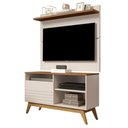 Ver imagem 1 de Rack com Painel para TV até 40" Sala Pequena Fenix Wood Giga Móveis:OffWhite/Freijó