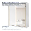 Ver imagem 7 de Guarda Roupa Casal 2 Portas de Correr Chicago Branco