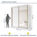 Ver imagem 4 de Guarda Roupa Casal 2 Portas de Correr Chicago Branco