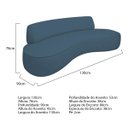 Ver imagem 3 de Sofá Curvo 2 Lugares Orgânico Escritório Recepção Sala Amsterdã 130cm Linho - Adj Decor
