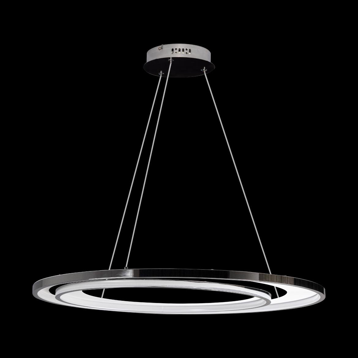 Pendente Loop Cromado e Branco LED 76W 3000K HM010CR Bella ST2542 - 6