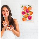 Ver imagem 2 de Quadro Decorativo Elegante para Cozinha - Laranja 33x24cm - com Vidro:moldura Branca